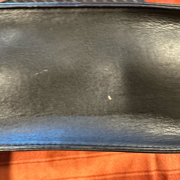 ALDO Black Quilted Satchel Purse Top Handle Gold Chain Lock Structured Bag - Picture 9 of 11